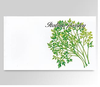 名入れ花の種おしゃれなガーデニングノベルティのフレアデザインイタリアンパセリ