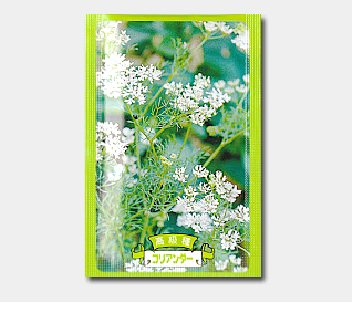 名刺型種子コリアンダー 名入れ花の種おしゃれなガーデニングノベルティのフレアデザイン